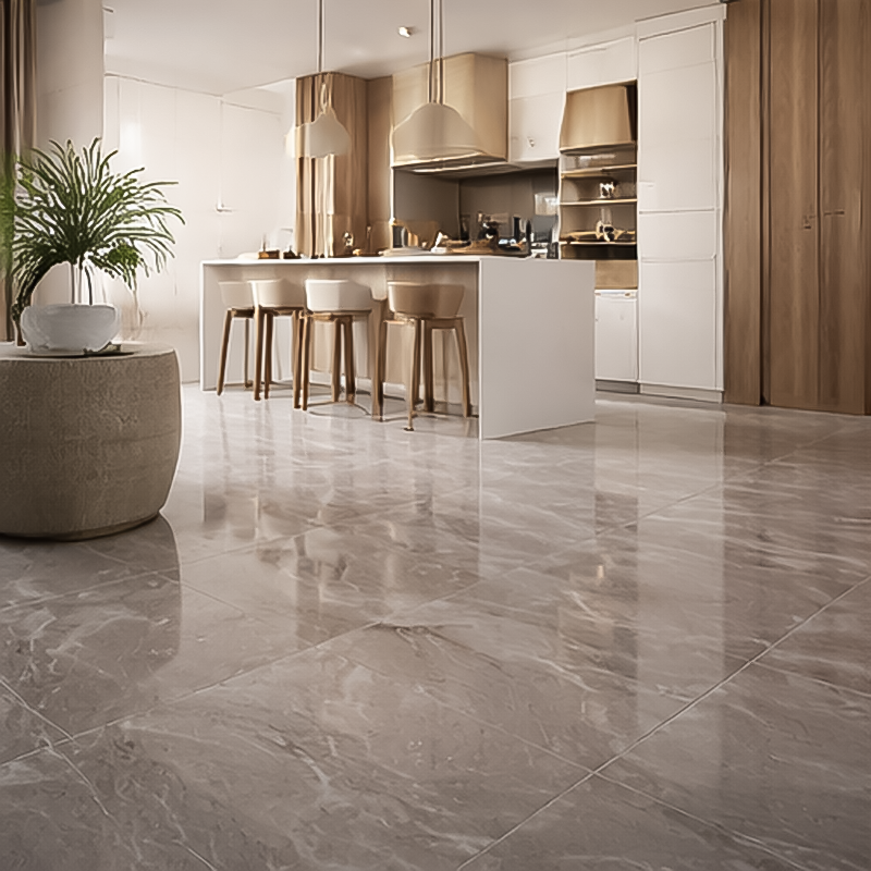 바이트리파이드/비트리파이드 타일 (Vitrified Tile)<br>거실·상업공간 바닥 | 고광택 | 초고밀도